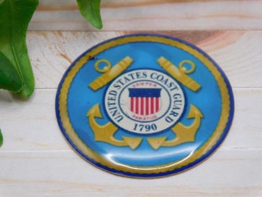 UNITED STATES COAST GUARD CABOCHON ROCK STONE LAPIDARY SPECIMEN