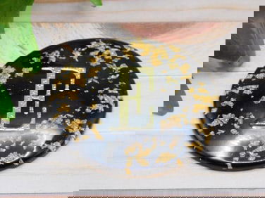 GOLD FLECKED E CABOCHON ROCK STONE LAPIDARY SPECIMEN