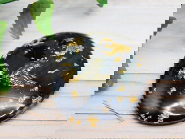 GOLD FLECKED COWBOY CABOCHON ROCK STONE LAPIDARY SPECIMEN