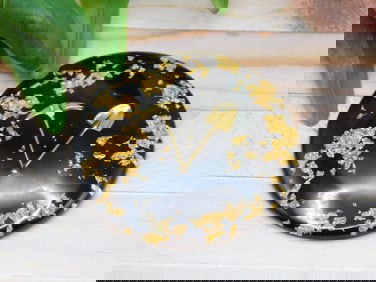 GOLD FLECKED CABOCHON ROCK STONE LAPIDARY SPECIMEN