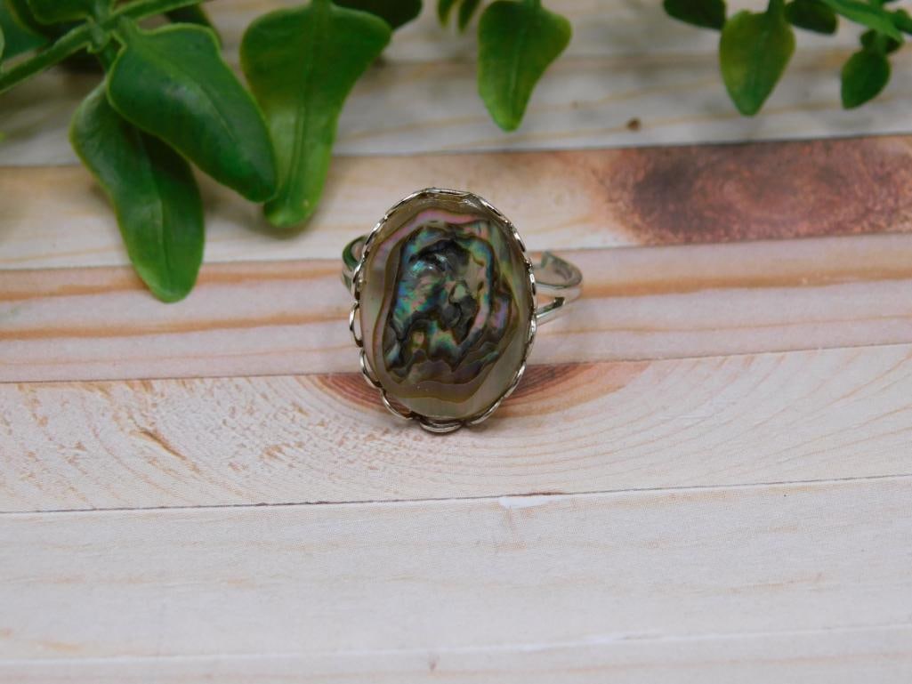 ABALONE RING ROCK STONE LAPIDARY SPECIMEN: ABALONE RING ROCK STONE LAPIDARY SPECIMEN