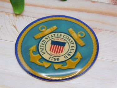 UNITED STATES COAST GUARD CABOCHON ROCK STONE LAPIDARY SPECIMEN