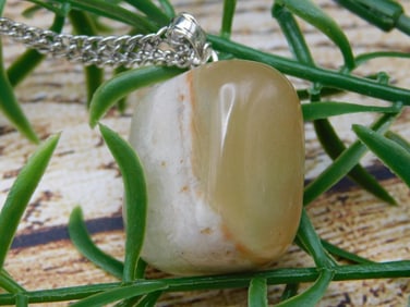 GENUINE STONE PENDANT ON CHAIN NECKLACE ROCK STONE LAPIDARY SPECIMEN