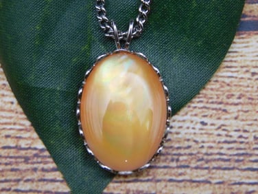 GENUINE STONE PENDANT ON CHAIN NECKLACE ROCK STONE LAPIDARY SPECIMEN