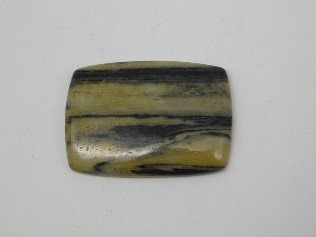 ZEBRA CABOCHON ROCK STONE LAPIDARY SPECIMEN (1 of 2)