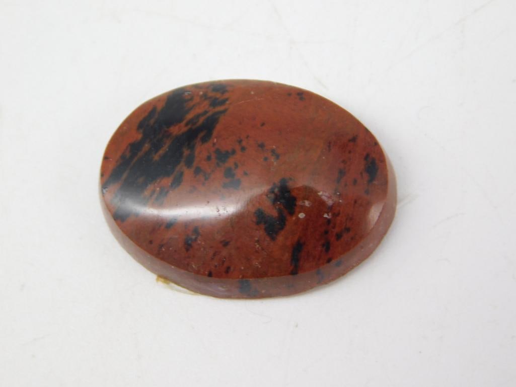 MAHOGANY OBSIDIAN CABOCHON ROCK STONE LAPIDARY SPECIMEN (1 of 2)