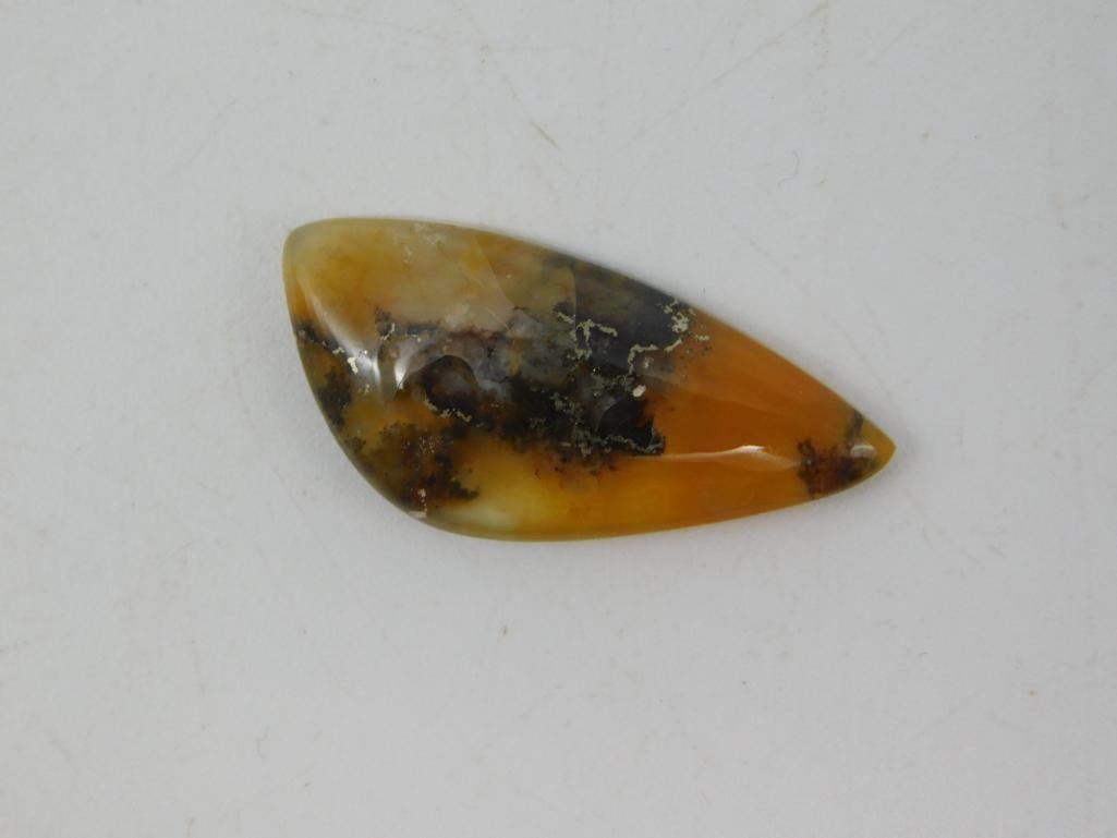 PLUME AGATE CABOCHON ROCK STONE LAPIDARY SPECIMEN (1 of 2)