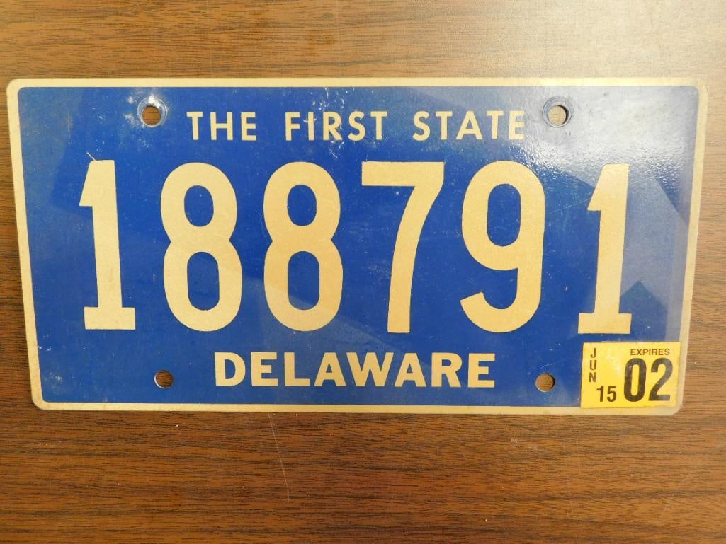 Vintage Antique License Plate US Delaware Collectible 213 (1 of 4)