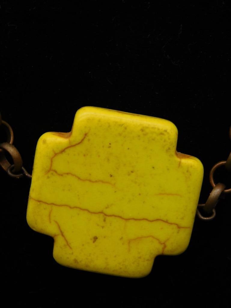 GENUINE STONE PENDANT ON CHAIN NECKLACE ROCK STONE LAPIDARY SPECIMEN: GENUINE STONE PENDANT ON CHAIN NECKLACE ROCK STONE LAPIDARY SPECIMEN