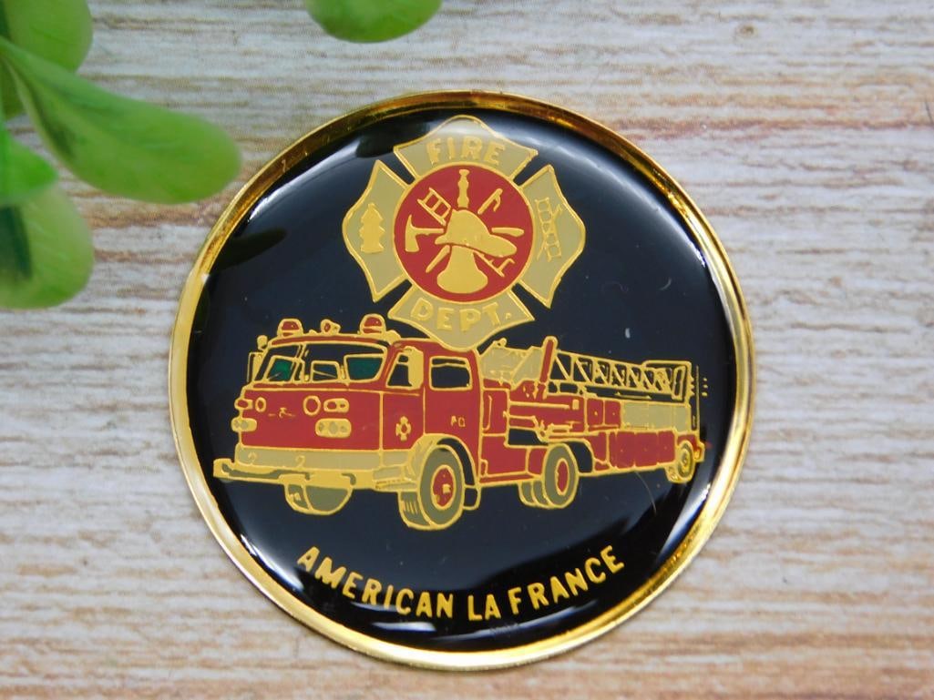 AMERICAN LA FRANCE CABOCHON MEDALLION: AMERICAN LA FRANCE CABOCHON MEDALLION