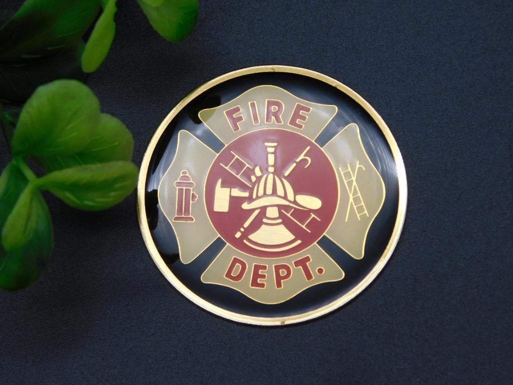 FIRE DEPARTMENT CABOCHON MEDALLION (1 of 2)