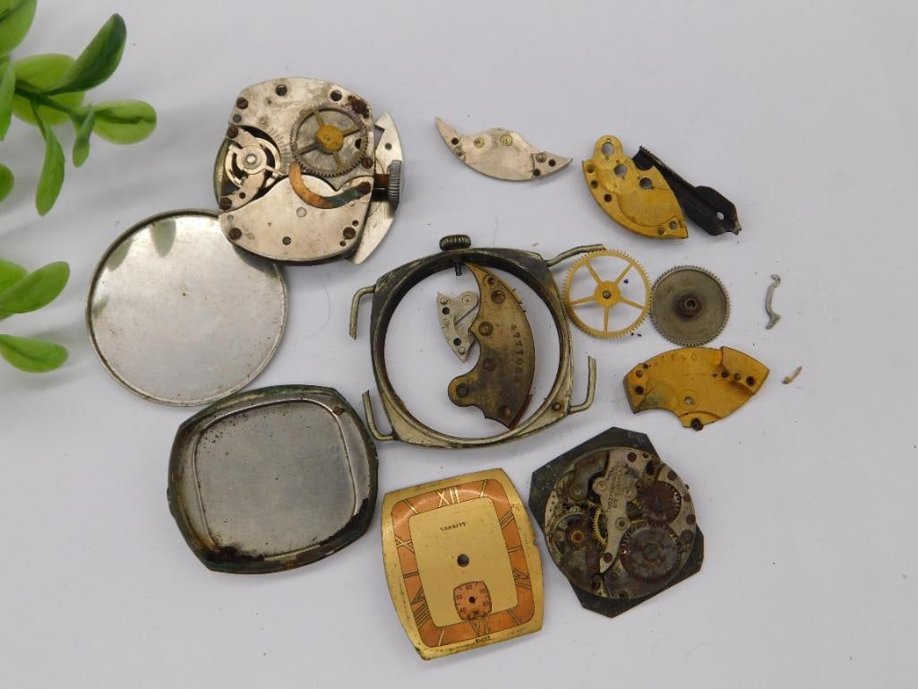 Vintage Watch Parts and Movements, Mixed Lot WATCHMAKING WATCHMAKER TOOLS (1 of 3)