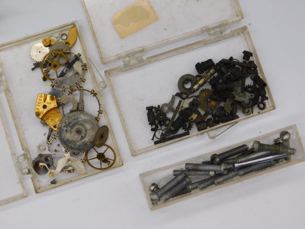 Watch Parts and Screws in Boxes WATCHMAKER WATCHMAKING TOOLS (1 of 3)