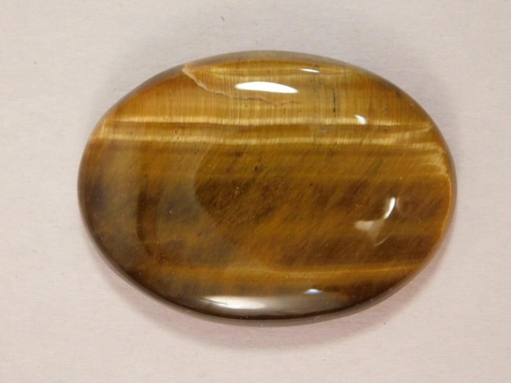 TIGER EYE CABOCHON ROCK STONE LAPIDARY SPECIMEN (1 of 2)