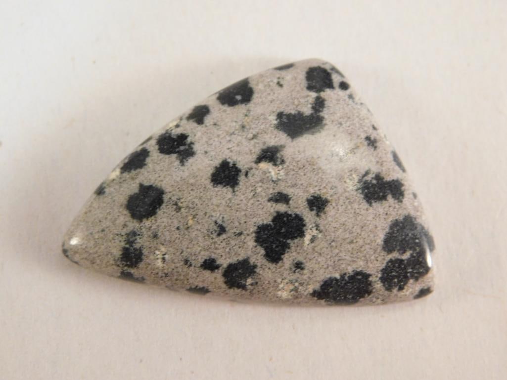 DALMATION JASPER CABOCHON ROCK STONE LAPIDARY SPECIMEN: DALMATION JASPER CABOCHON ROCK STONE LAPIDARY SPECIMEN