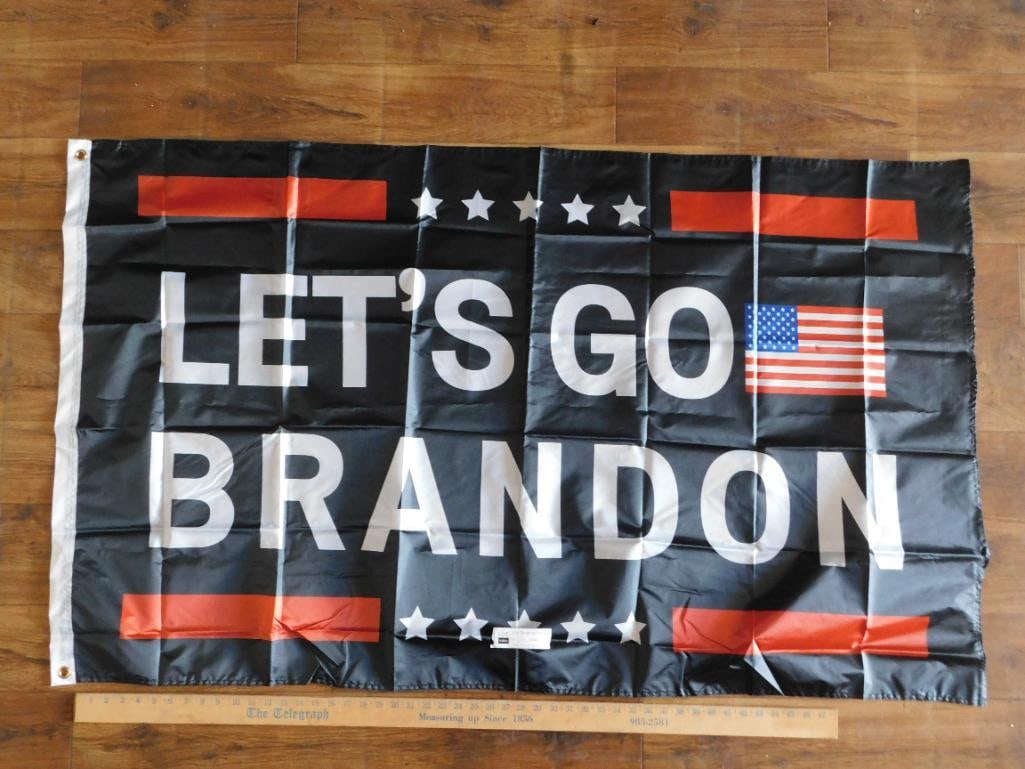 BLACK LETS GO BRANDON FLAG - 2