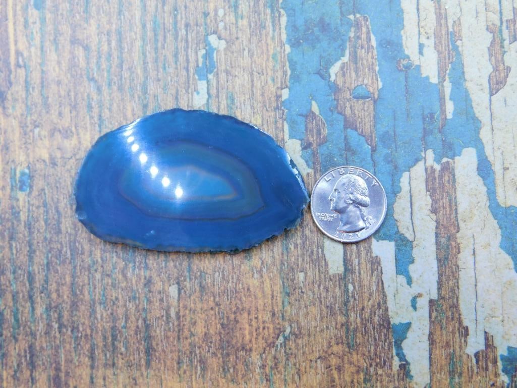 AGATE SLICE ROCK STONE LAPIDARY SPECIMEN - 2