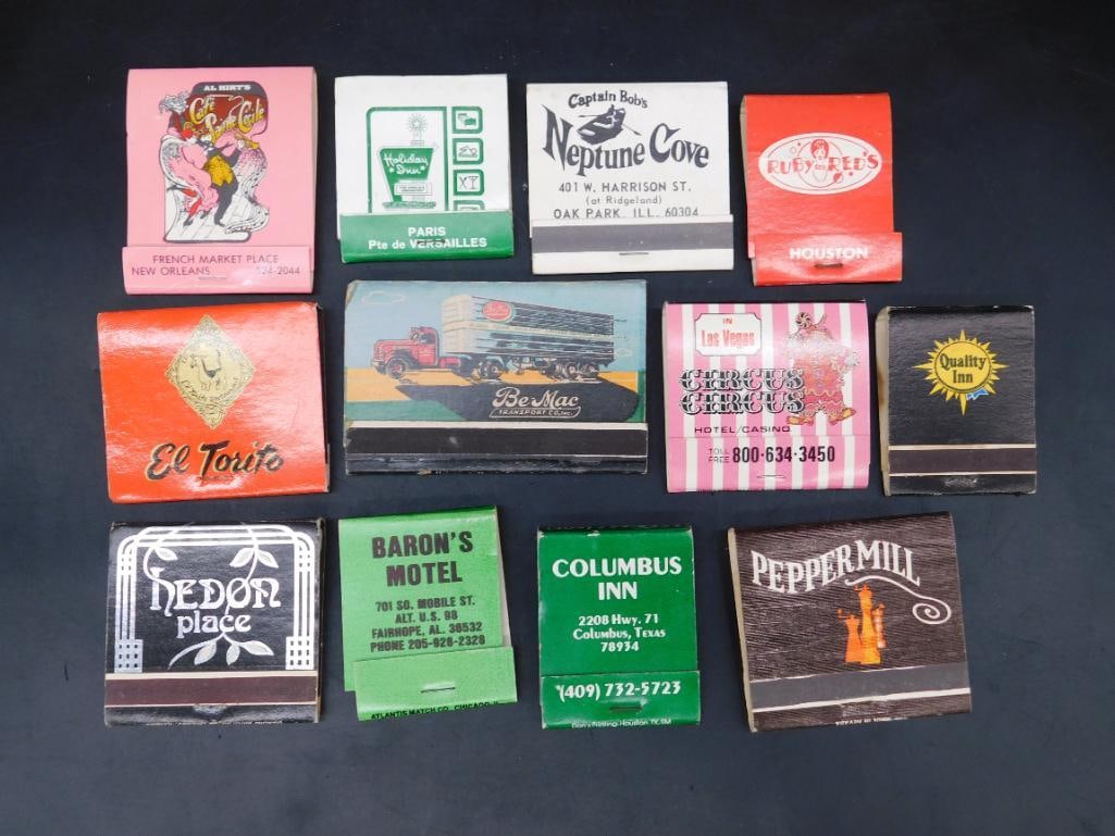 MIXED ADVERTISING MATCHBOOKS VINTAGE ANTIQUE: MIXED ADVERTISING MATCHBOOKS VINTAGE ANTIQUE