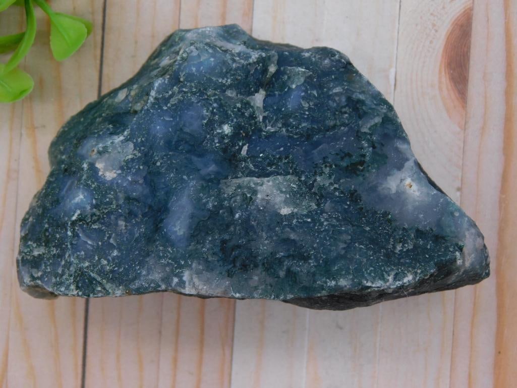 Moss Plume Agate Rock Stone Lapidary Specimen: Moss Plume Agate Rock Stone Lapidary Specimen