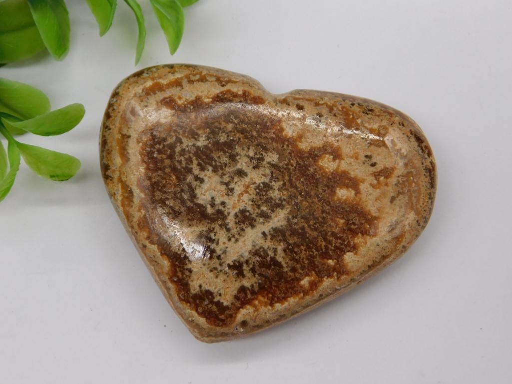 Banded Onyx Heart Rock Stone Lapidary Specimen (1 of 2)