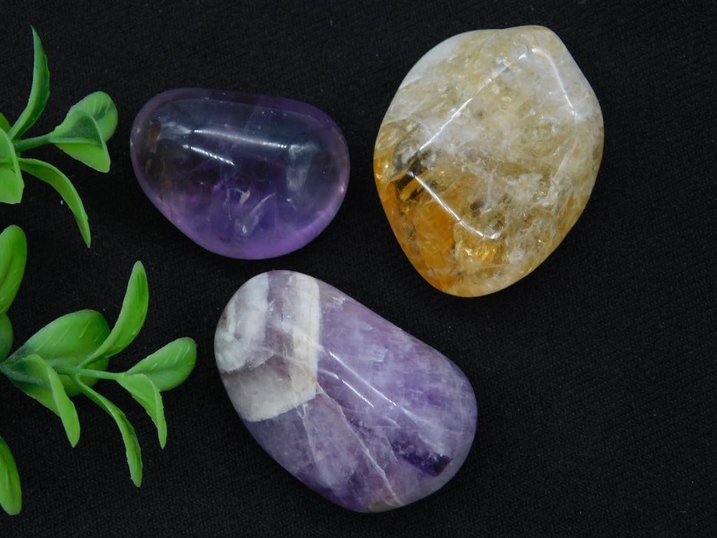 Set of Three Polished Gemstones for Auction (1 of 2)