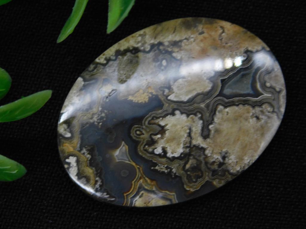 LAGUNA AGATE CABOCHON ROCK STONE LAPIDARY SPECIMEN (1 of 2)