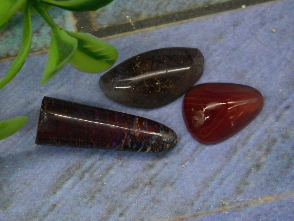 LOT OF 3 ROCK STONE LAPIDARY SPECIMEN (1 of 2)