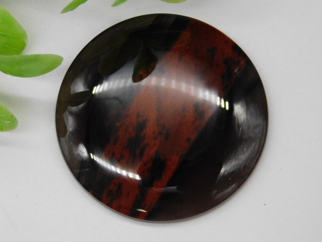 MAHOGANY OBSIDIAN CABOCHON ROCK STONE LAPIDARY SPECIMEN (1 of 2)