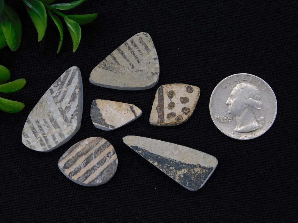 POTTERY SHARDS ROCK STONE LAPIDARY SPECIMEN - 2