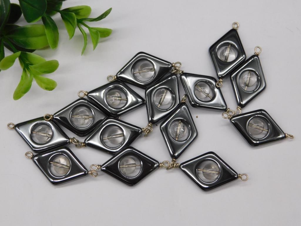 STONE NECKLACE LINKS ROCK STONE LAPIDARY SPECIMEN: STONE NECKLACE LINKS ROCK STONE LAPIDARY SPECIMEN