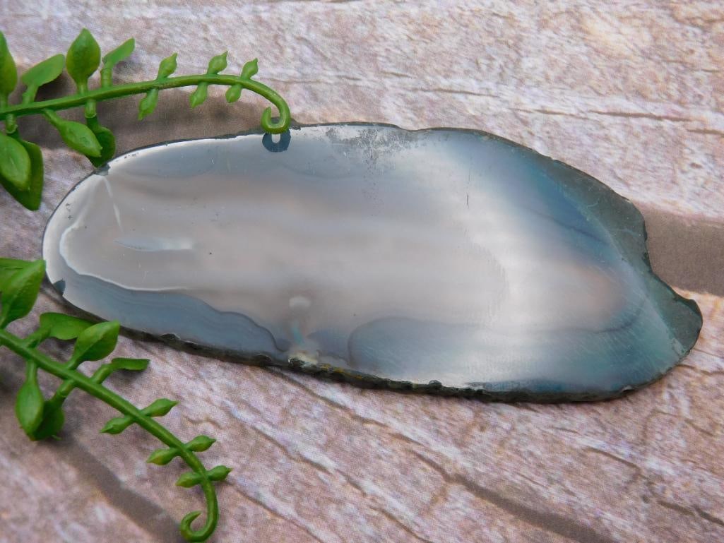 AGATE SLICE ROCK STONE LAPIDARY SPECIMEN: AGATE SLICE ROCK STONE LAPIDARY SPECIMEN