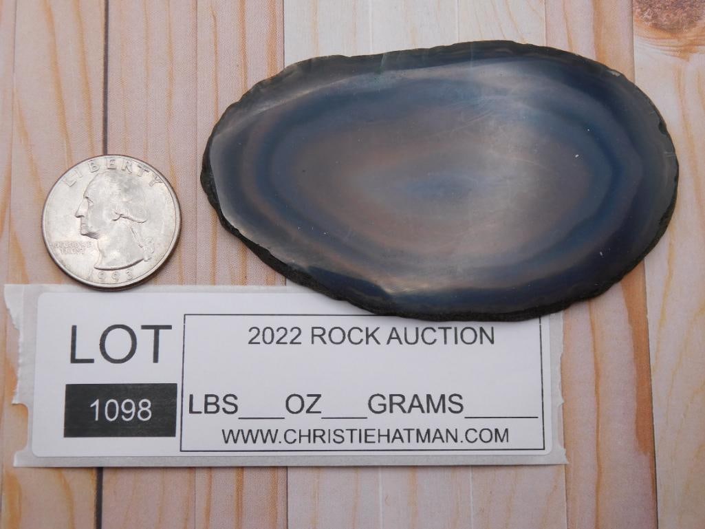 AGATE SLICE ROCK STONE LAPIDARY SPECIMEN - 2