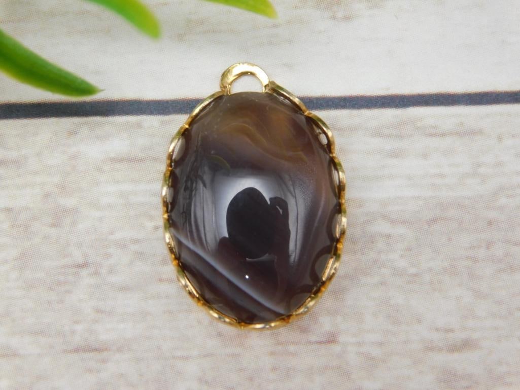 BOTSWANA AGATE PENDANT ROCK STONE LAPIDARY SPECIMEN (1 of 2)