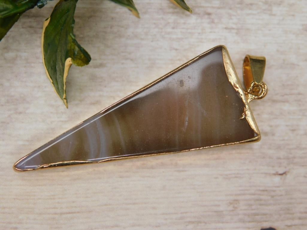 AGATE PENDANT ROCK STONE LAPIDARY SPECIMEN (1 of 2)