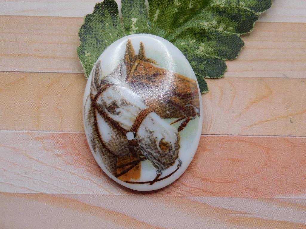 HORSE CABOCHON ROCK STONE LAPIDARY SPECIMEN: HORSE CABOCHON ROCK STONE LAPIDARY SPECIMEN