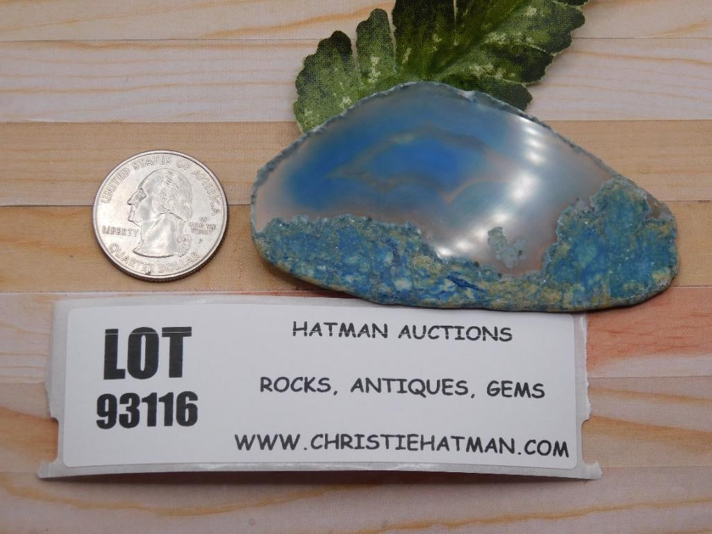 AGATE SLICE ROCK STONE LAPIDARY SPECIMEN - 2