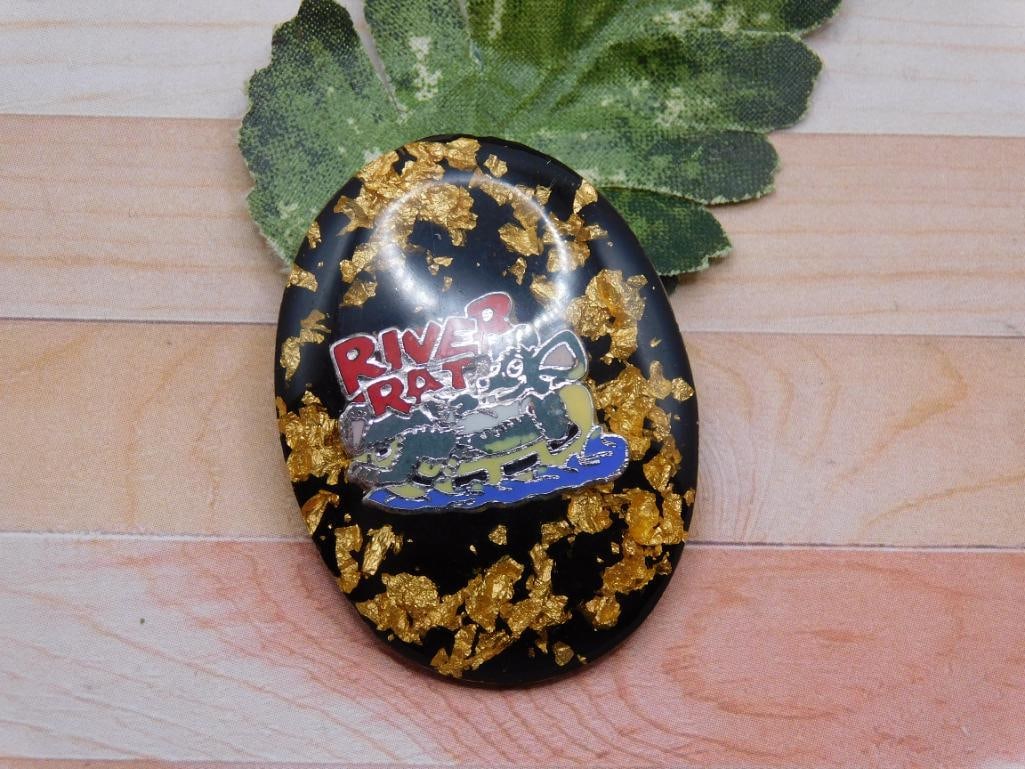 RIVER RAT CABOCHON ROCK STONE LAPIDARY SPECIMEN: RIVER RAT CABOCHON ROCK STONE LAPIDARY SPECIMEN