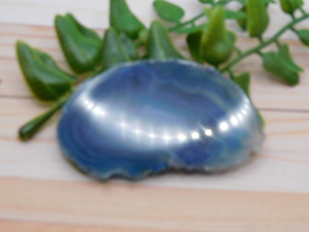 AGATE SLICE ROCK STONE LAPIDARY SPECIMEN: AGATE SLICE ROCK STONE LAPIDARY SPECIMEN