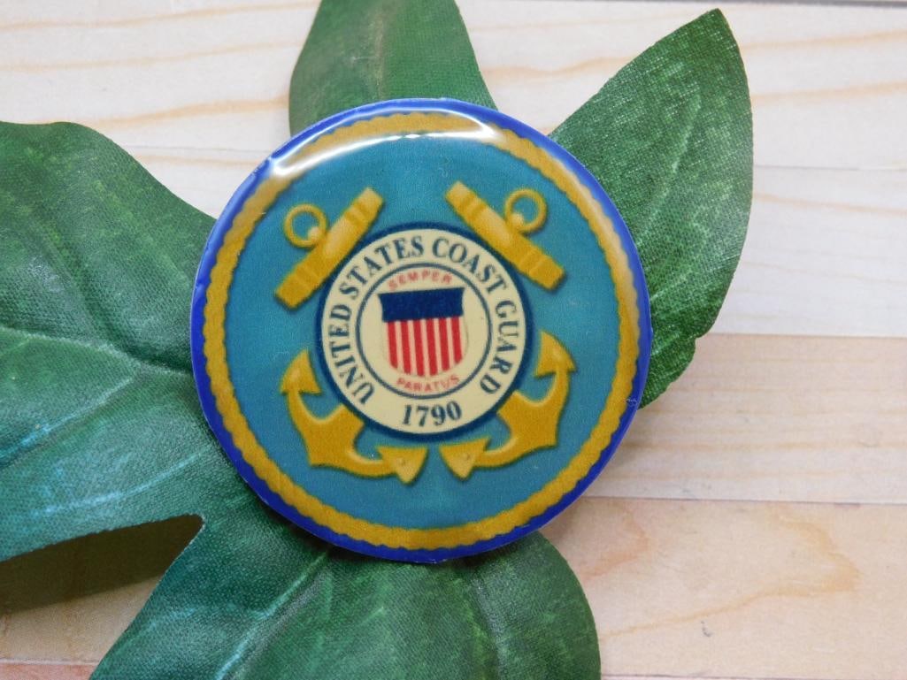 UNITED STATES COAST GUARD CABOCHON ROCK STONE LAPIDARY SPECIMEN (1 of 2)