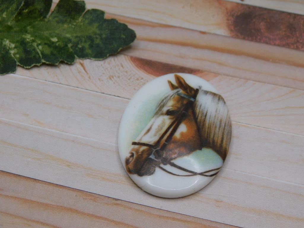 HORSE CABOCHON ROCK STONE LAPIDARY SPECIMEN: HORSE CABOCHON ROCK STONE LAPIDARY SPECIMEN