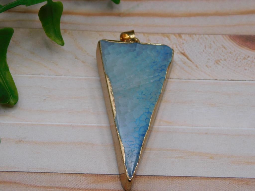AGATE SLICE PENDANT ROCK STONE LAPIDARY SPECIMEN: AGATE SLICE PENDANT ROCK STONE LAPIDARY SPECIMEN