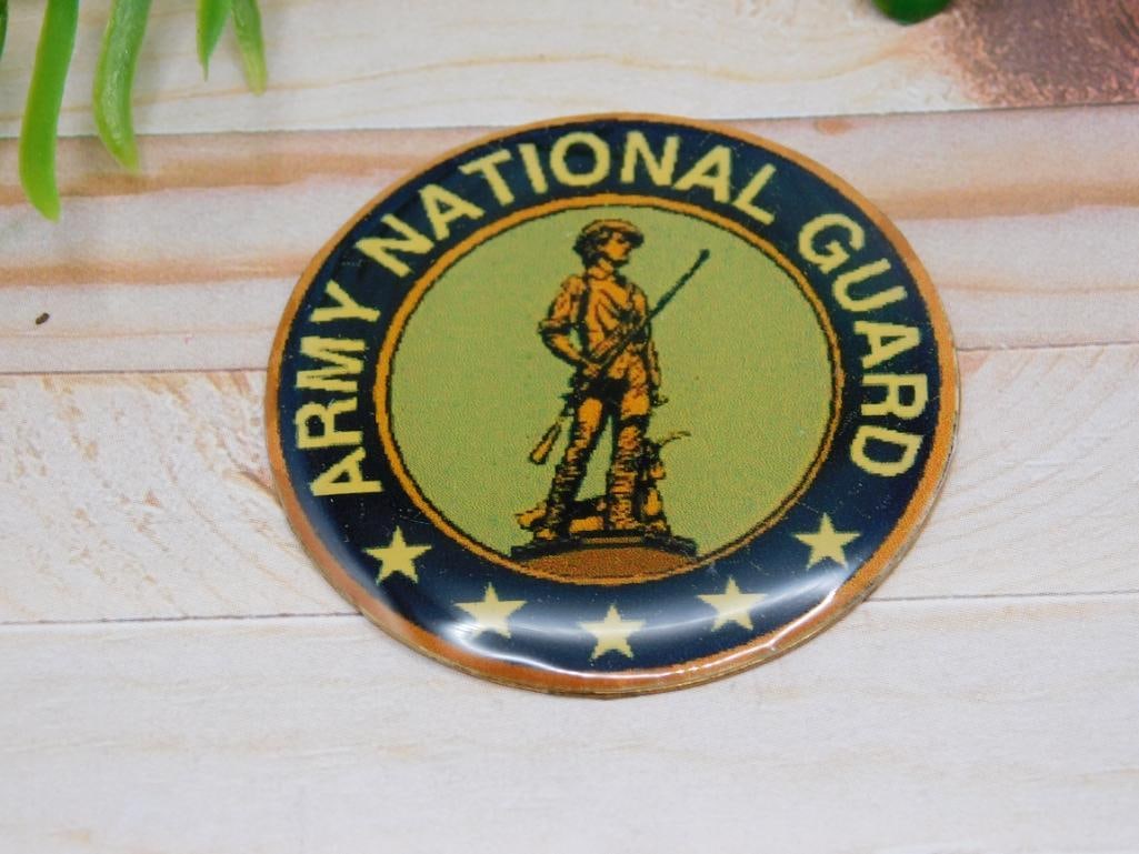 ARMY NATIONAL GUARD CABOCHON ROCK STONE LAPIDARY SPECIMEN (1 of 2)