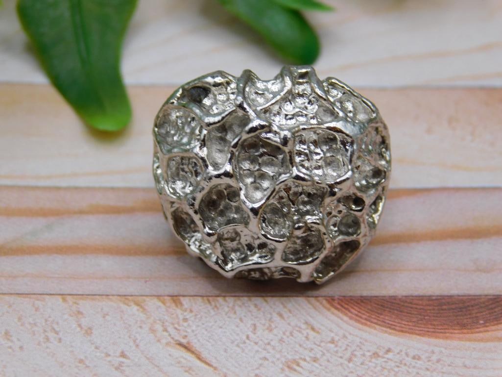 SILVER CLUSTER RING ROCK STONE LAPIDARY SPECIMEN: SILVER CLUSTER RING ROCK STONE LAPIDARY SPECIMEN