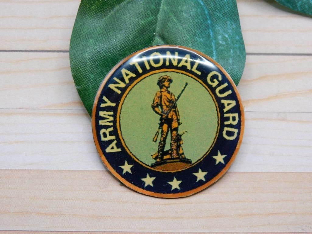 ARMY NATIONAL GUARD CABOCHON ROCK STONE LAPIDARY SPECIMEN (1 of 2)