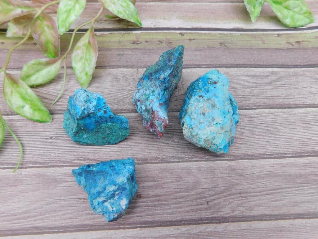 CHRYSOCOLLA ROCK STONE LAPIDARY SPECIMEN (1 of 4)
