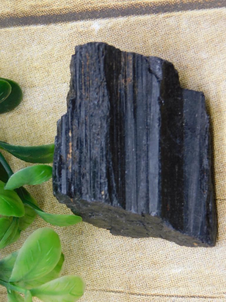 BLACK TOURMALINE ROCK STONE LAPIDARY SPECIMEN (1 of 2)
