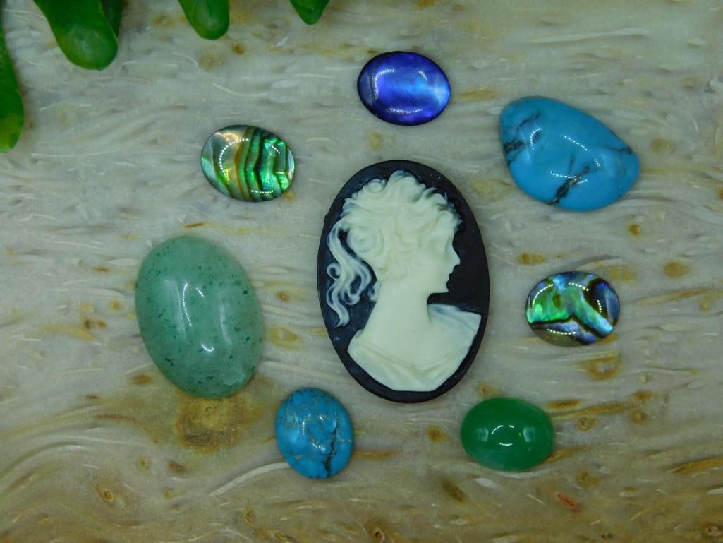 CABOCHONS ROCK STONE LAPIDARY SPECIMEN: CABOCHONS ROCK STONE LAPIDARY SPECIMEN