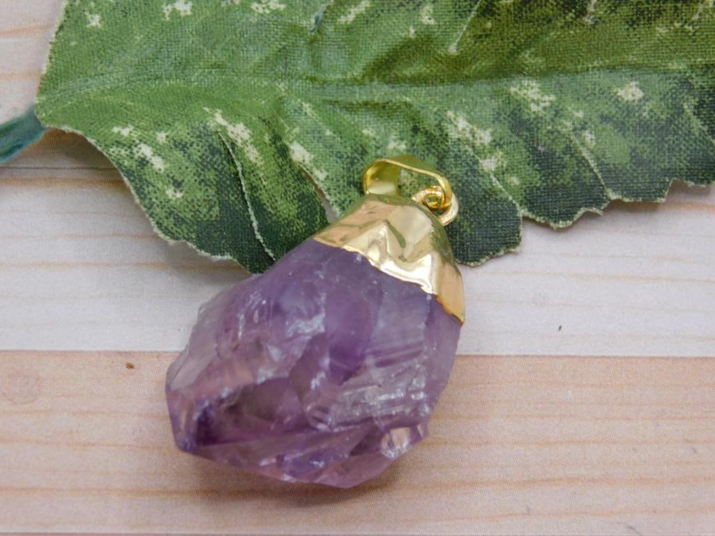 AMETHYST PENDANT ROCK STONE LAPIDARY SPECIMEN (1 of 2)