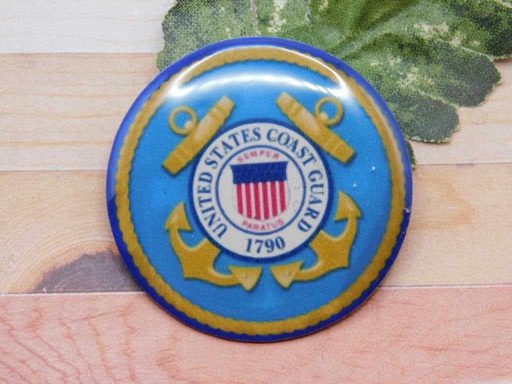 UNITED STATES COAST GUARD 1790 CABOCHON ROCK STONE LAPIDARY SPECIMEN (1 of 2)