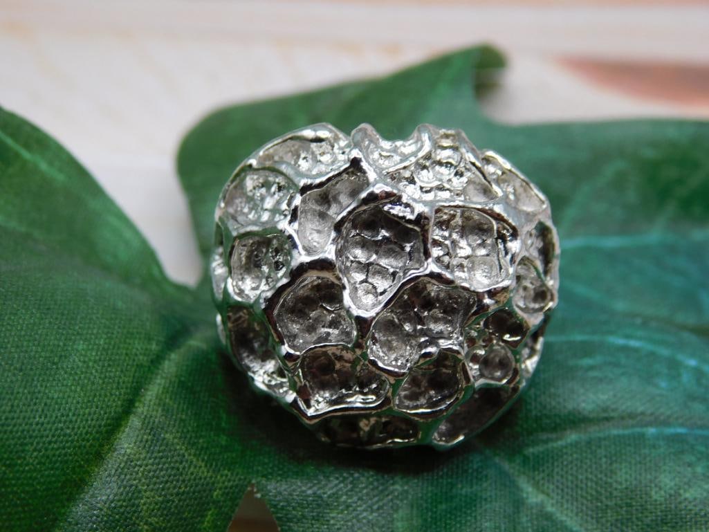 SILVER CLUSTER RING ROCK STONE LAPIDARY SPECIMEN (1 of 2)